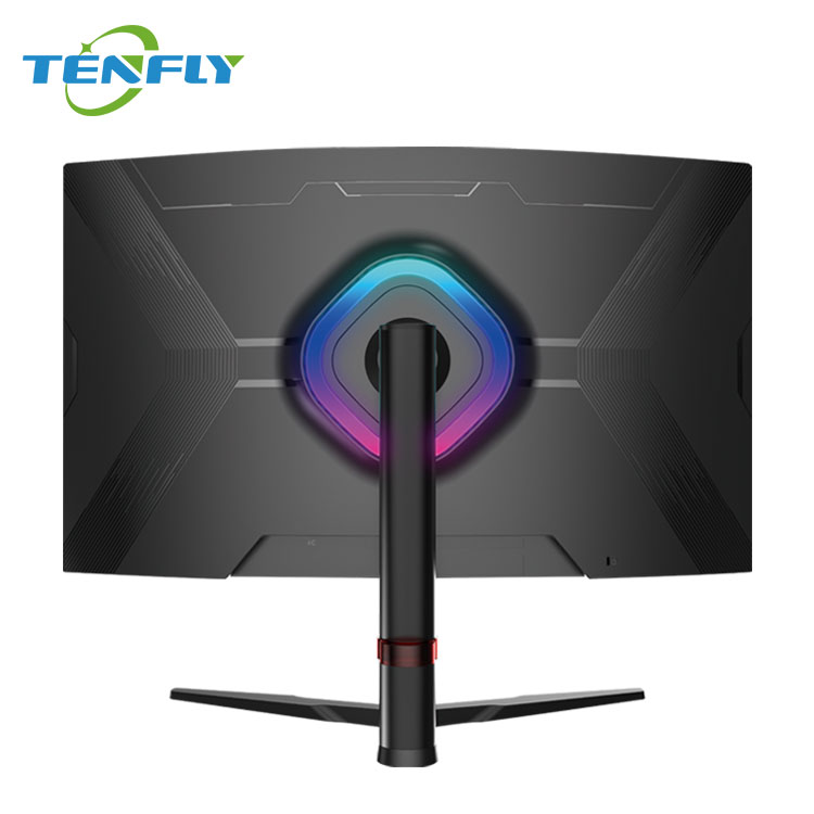 Back of Tenfly 31.5-inch QHD Curved VA Gaming Monitor