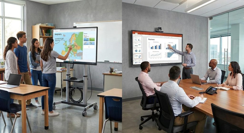 Portable Interactive Displays vs. Wall-Mounted